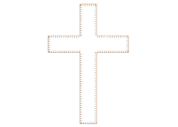 Cross Applique Blanket Stitch