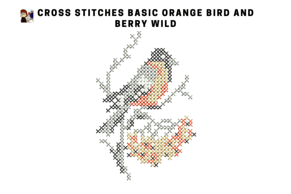 Cross Stitch Basic Bird and Wild Berry