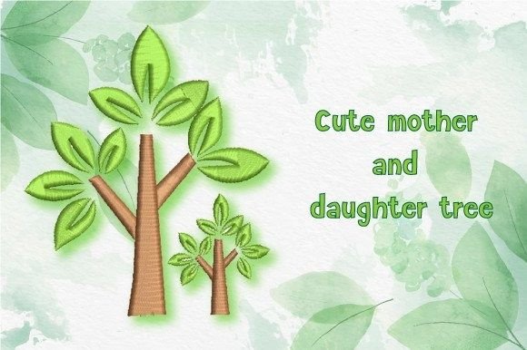 Cute Mother and Daughter Tree