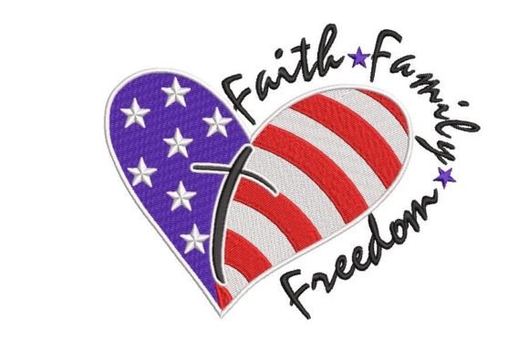 Heart American Flag