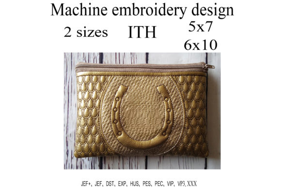 In the Hoop Zipper Horseshoe Bag