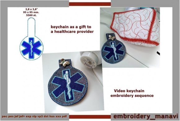 Keychain with Medical Symbols