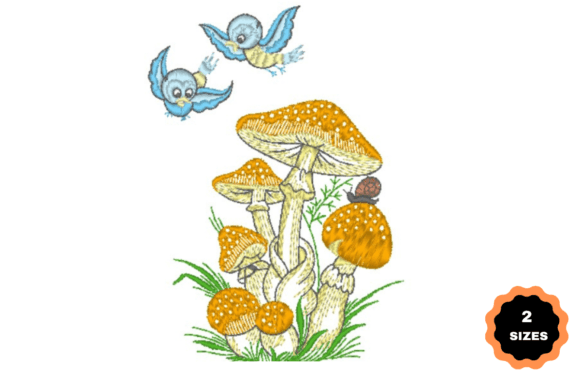 Mushrooms and Birds