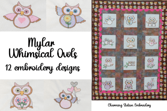 Mylar Whimsical Owls