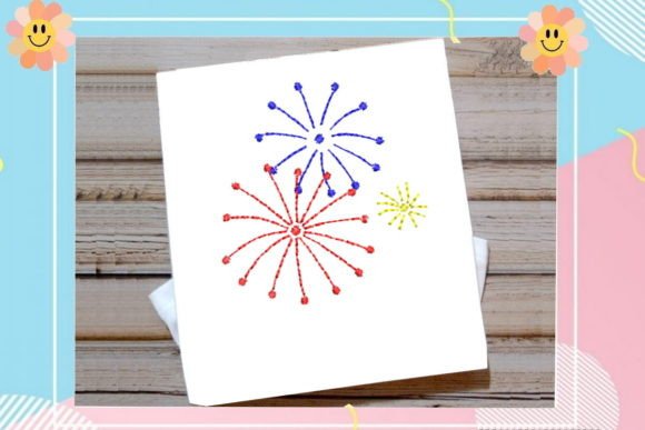 Rainbow Fireworks: Sweet & Modern Embroidery Magic